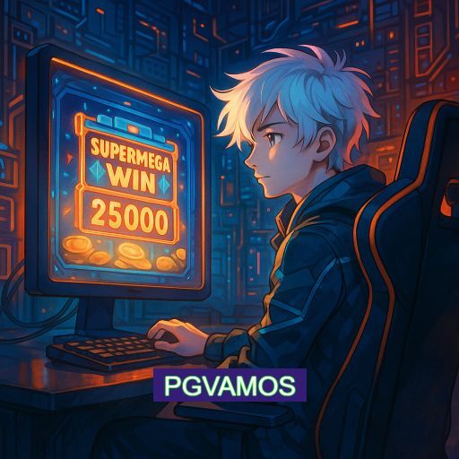 Imagem promocional do app oficial PGVAMOS destacando a conveniência de jogar cassino online pelo celular ou navegador
