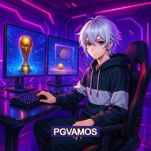 Imagem promocional do app oficial PGVAMOS destacando a conveniência de jogar cassino online pelo celular ou navegador
