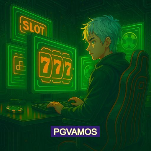 Imagem promocional do app oficial PGVAMOS destacando a conveniência de jogar cassino online pelo celular ou navegador