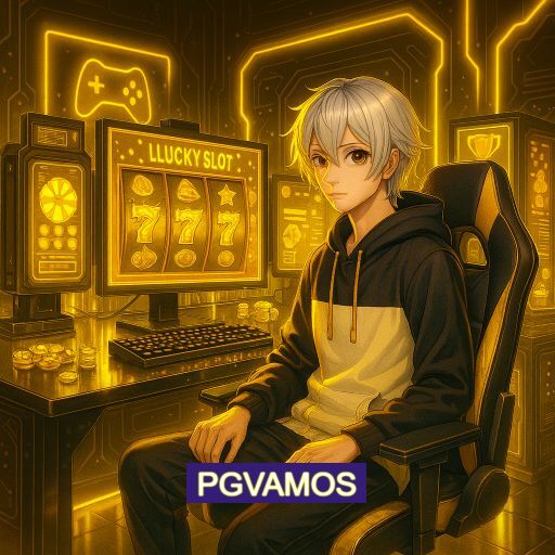 Imagem promocional do app oficial PGVAMOS destacando a conveniência de jogar cassino online pelo celular ou navegador